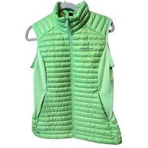 Eddie Bauer Womens Down Vest Puffer Sleeveless Jacket Green‎ Lightweight M
